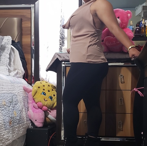 Foreign Exchange Tops - FOREIGN EXCHANGE TOP OPEN BACK ZIP UP SZ M TAN